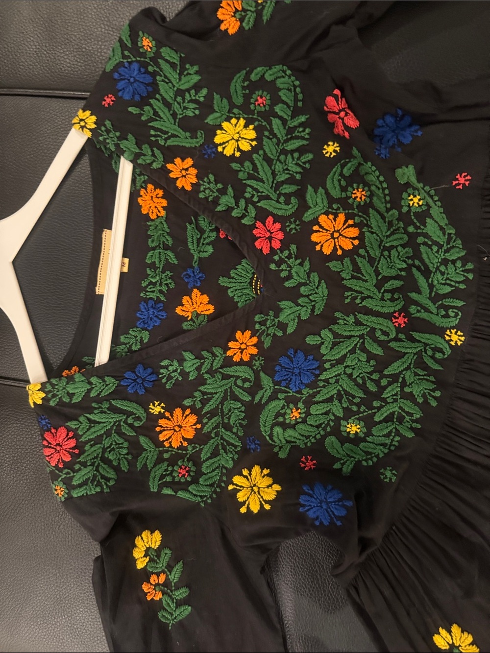 Muzungu Sisters Black Floral Embroidered Maxi Dress - Women - Picture 3 of 4